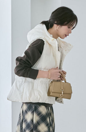 エアリーフードピュアダウンベスト