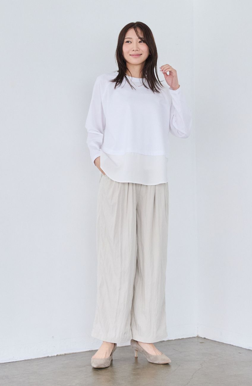 レーヨンナイロンイージーパンツ