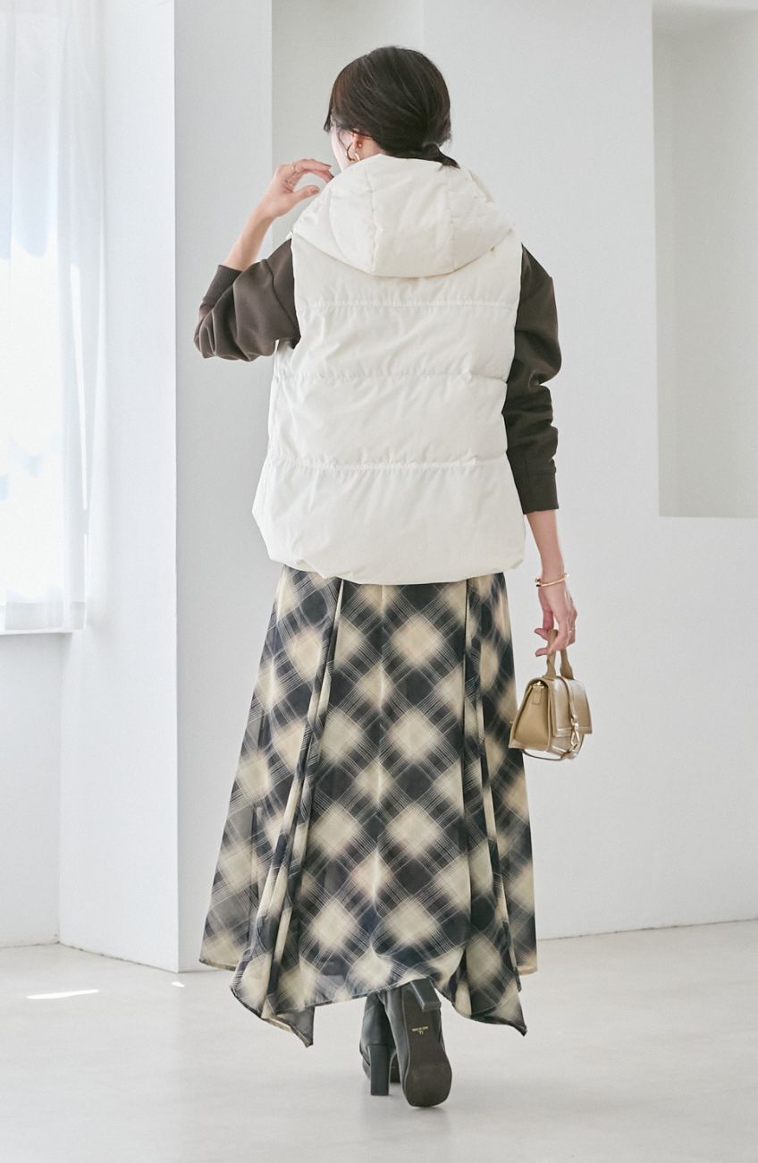 エアリーフードピュアダウンベスト