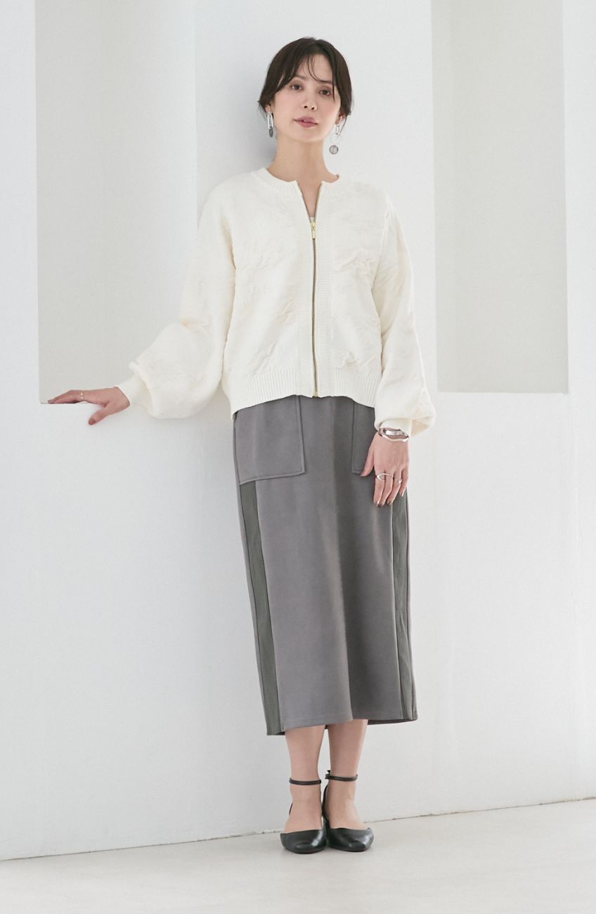 フラワージャガードモールブルゾン