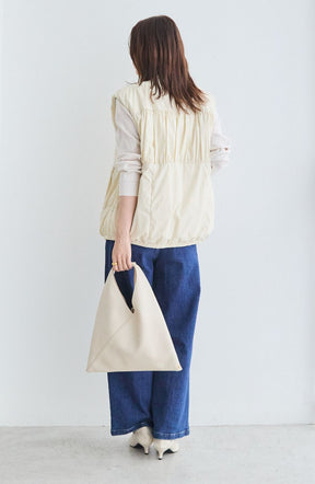 ティアードギャザーピュアダウンベスト