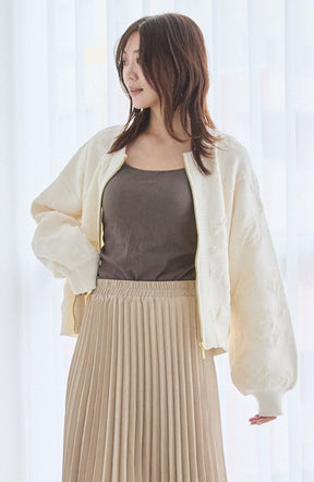 フラワージャガードモールブルゾン