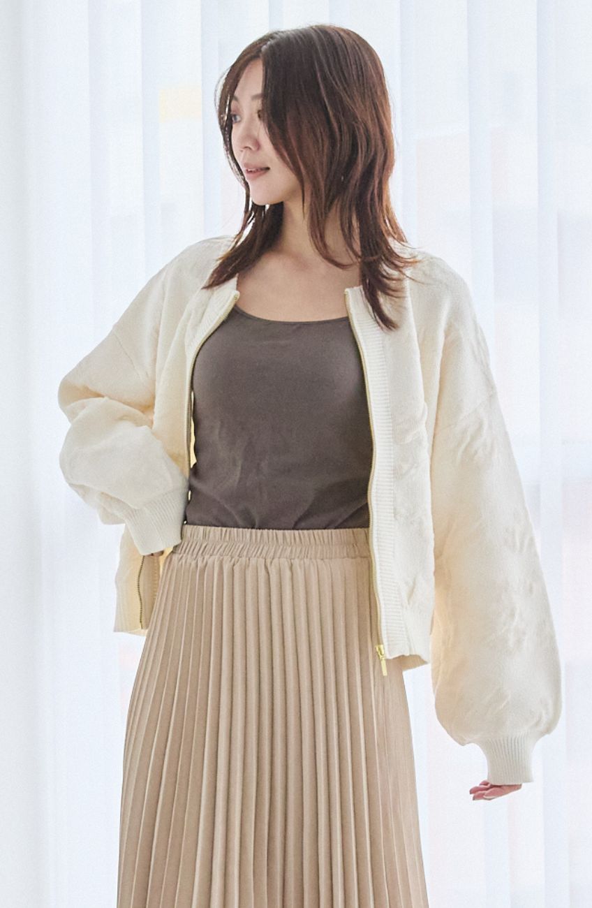 フラワージャガードモールブルゾン