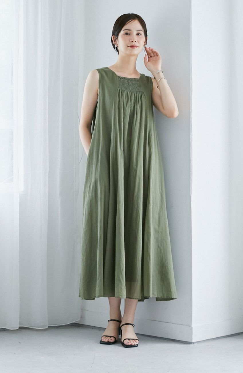 ワンピース Emerald Summer Dress EB7741_hunter-green_b-scaled.jpg
