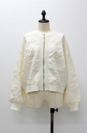 フラワージャガードモールブルゾン