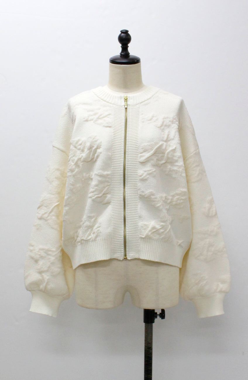 フラワージャガードモールブルゾン