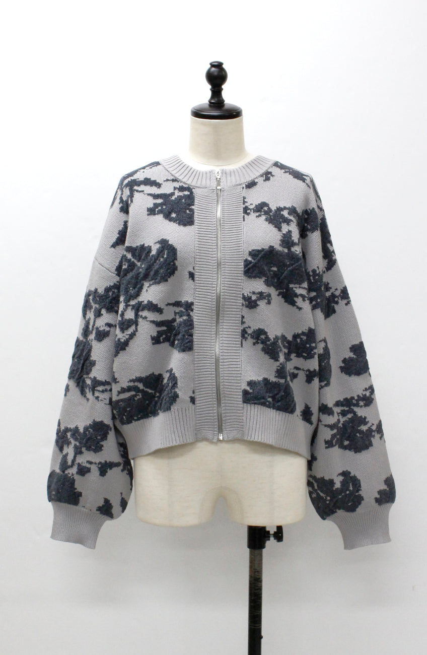 フラワージャガードモールブルゾン