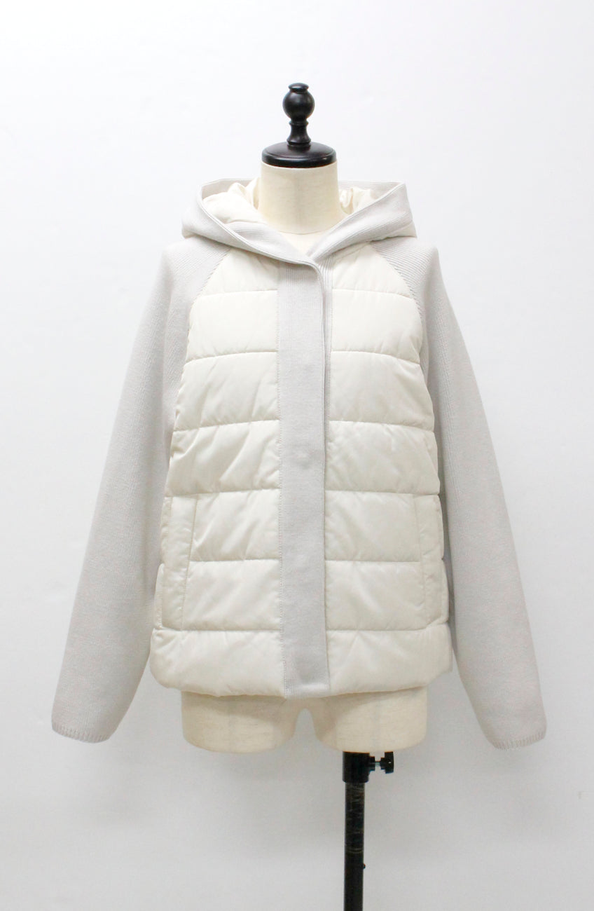 中綿×ニット切替ジャケット