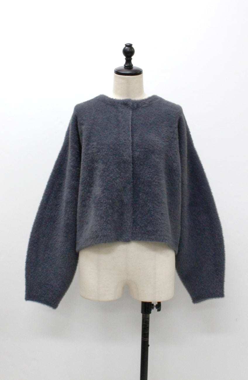 ダブルフェイスフェザーノーカラージャケット