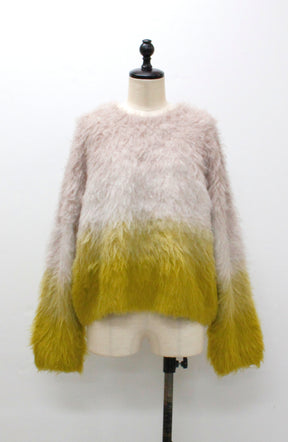 ウールブラッシュグラデーションプルオーバー