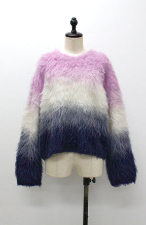 ウールブラッシュグラデーションプルオーバー