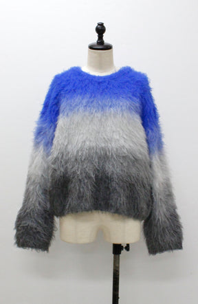 ウールブラッシュグラデーションプルオーバー