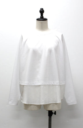 ポンチローマラグラン布帛切替プルオーバー