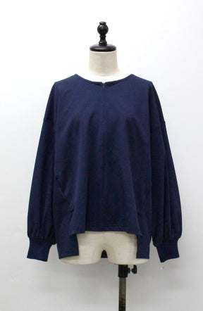 [acoさんコラボ] CICA配合サークルストレッチコクーンシルエットプルオーバー