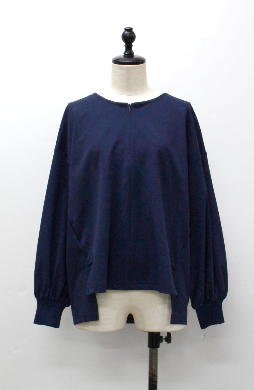 [acoさんコラボ] CICA配合サークルストレッチコクーンシルエットプルオーバー