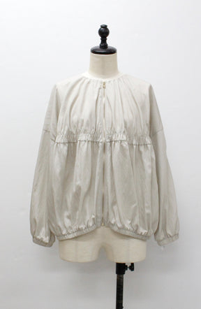 レーヨンナイロンギャザー切替ブルゾン