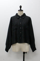 EC限定　シルキーショートブラウス