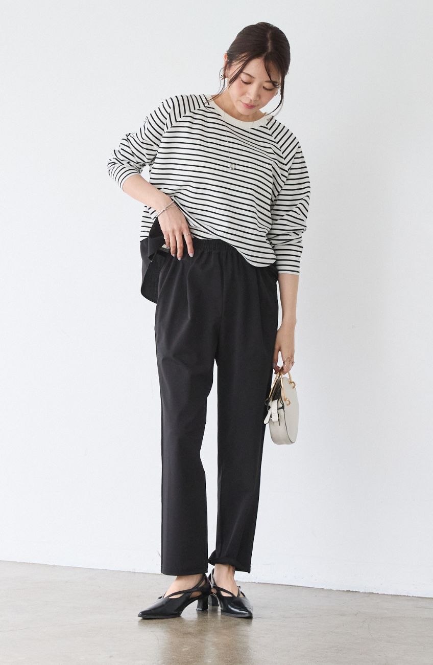 ポンチローマラグラン布帛切替プルオーバー