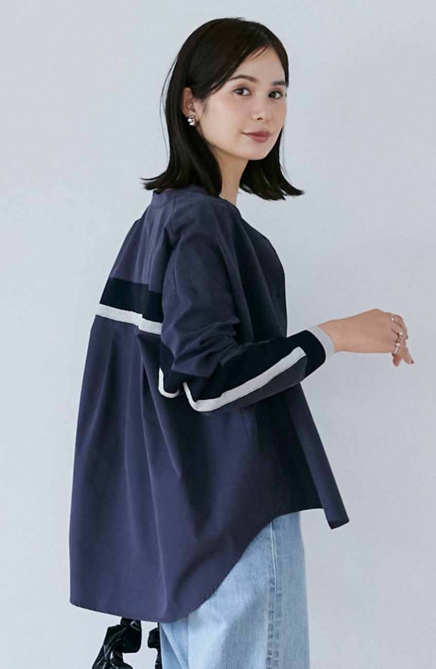 TC起毛バックヨークテープブラウス