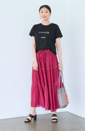 [高機能] ドライコットンエンボス×箔ロゴTシャツ