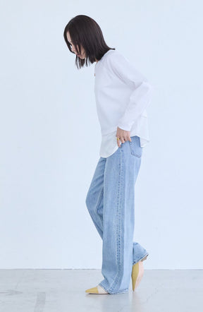 ポンチローマラグラン布帛切替プルオーバー