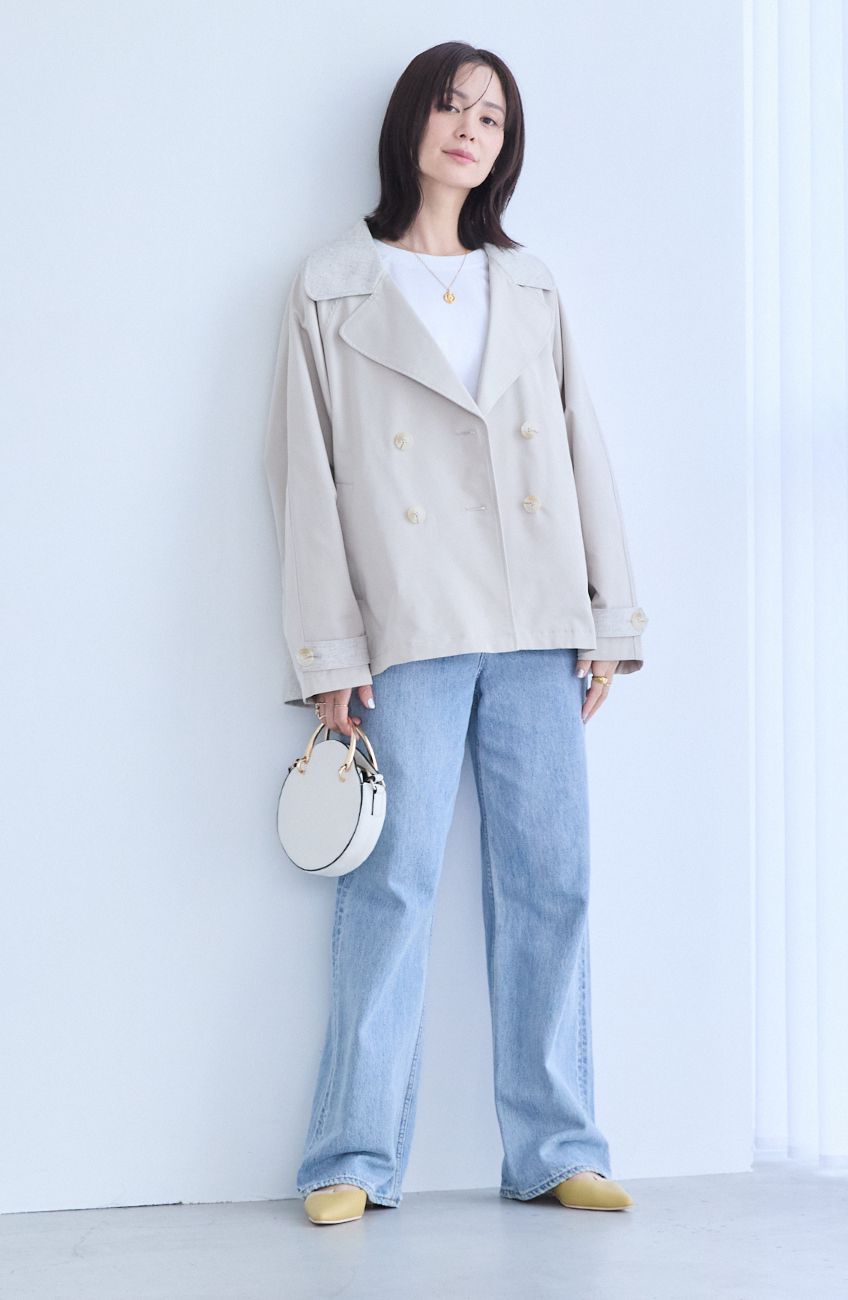 ポンチローマラグラン布帛切替プルオーバー