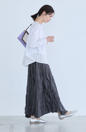 ポンチローマラグラン布帛切替プルオーバー