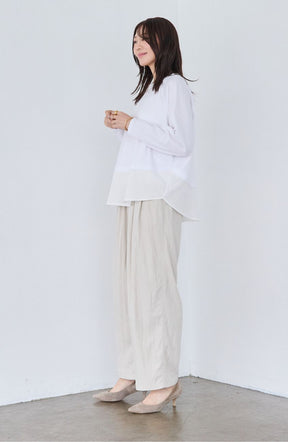 ポンチローマラグラン布帛切替プルオーバー