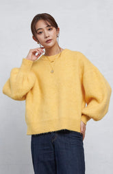 メランジモヘアニットプルオーバー