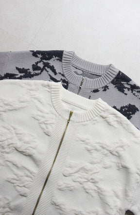 フラワージャガードモールブルゾン