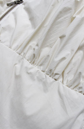 ティアードギャザーピュアダウンベスト