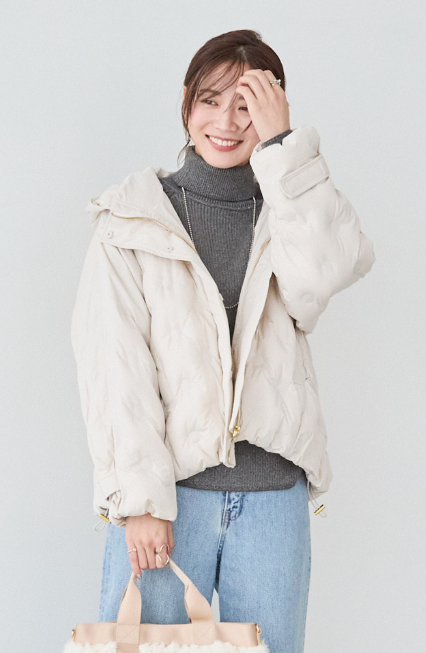 EC限定　ヒートボンディングフードショートピュアダウン