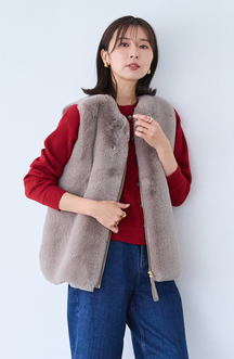 エコファー×ムートンベスト