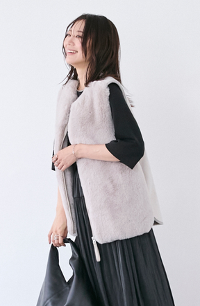 エコファー×ムートンベスト