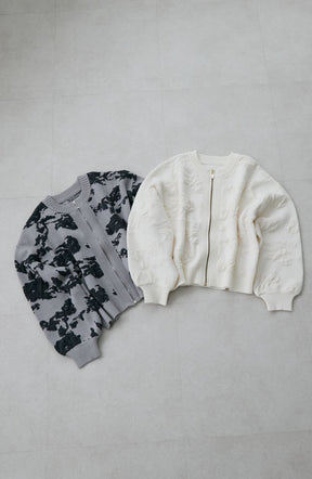 フラワージャガードモールブルゾン