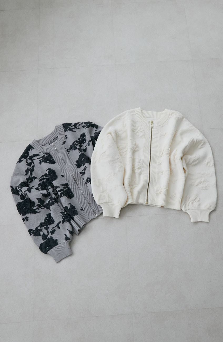 フラワージャガードモールブルゾン