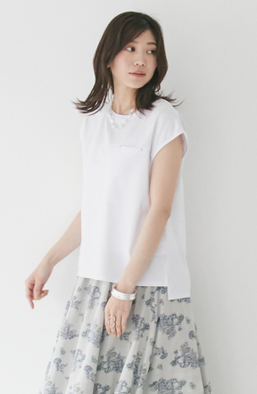 [高機能] EC限定　DRY COTTON フレンチスリーブプルオーバー