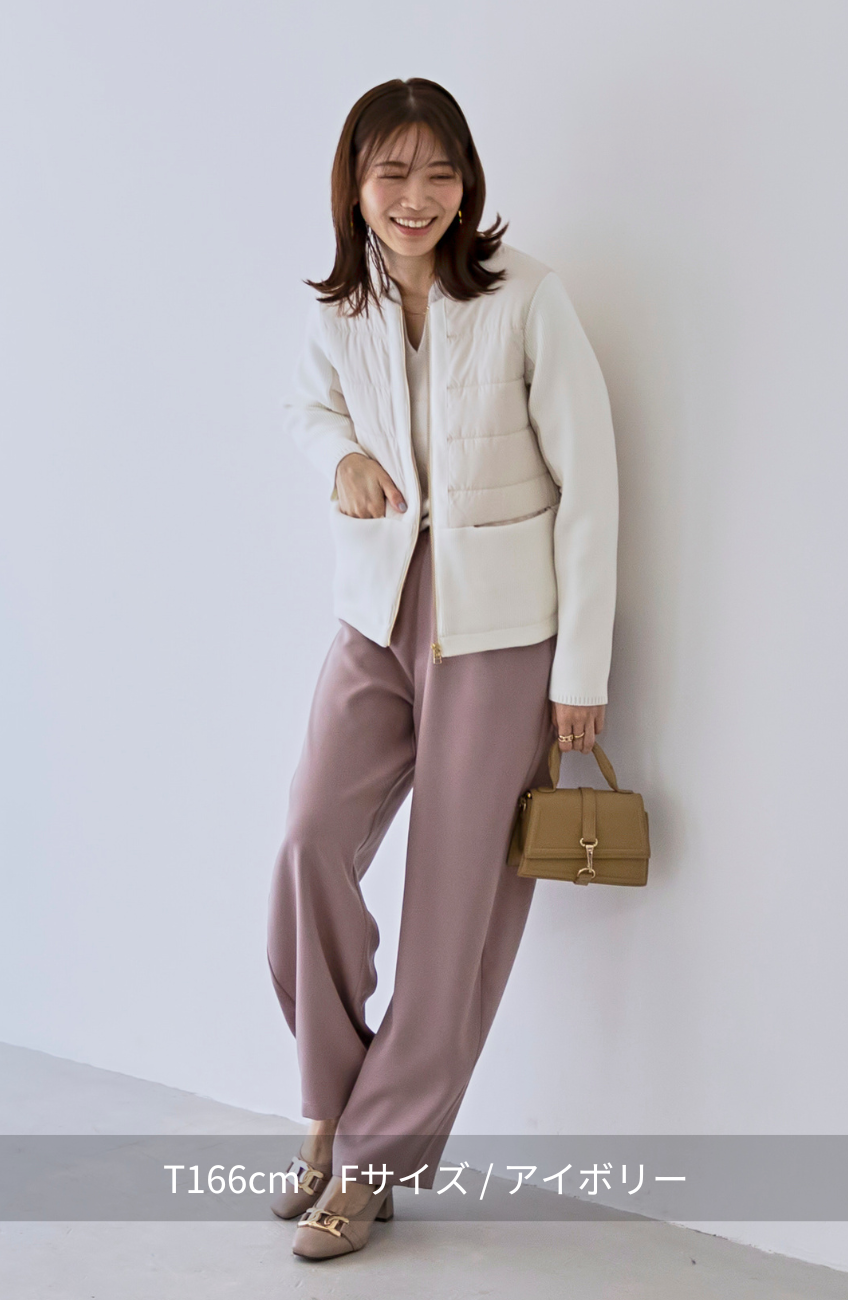 RACHEL COMEY/ ノーカラージャケット 中綿×ニット切替ノーカラージャケット|FURRY、REYELL公式通販