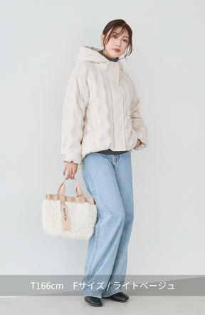 EC限定　ヒートボンディングフードショートピュアダウン