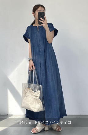 [cahoさんコラボ] Hand Madeブラストデニムワンピース