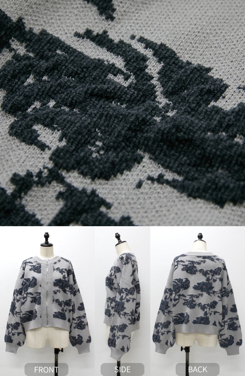 フラワージャガードモールブルゾン