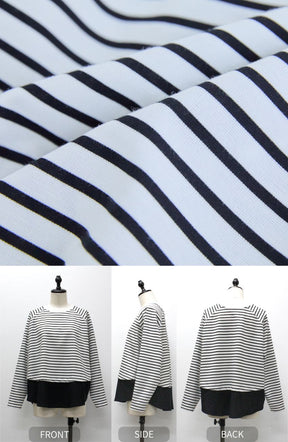 ポンチローマラグラン布帛切替プルオーバー