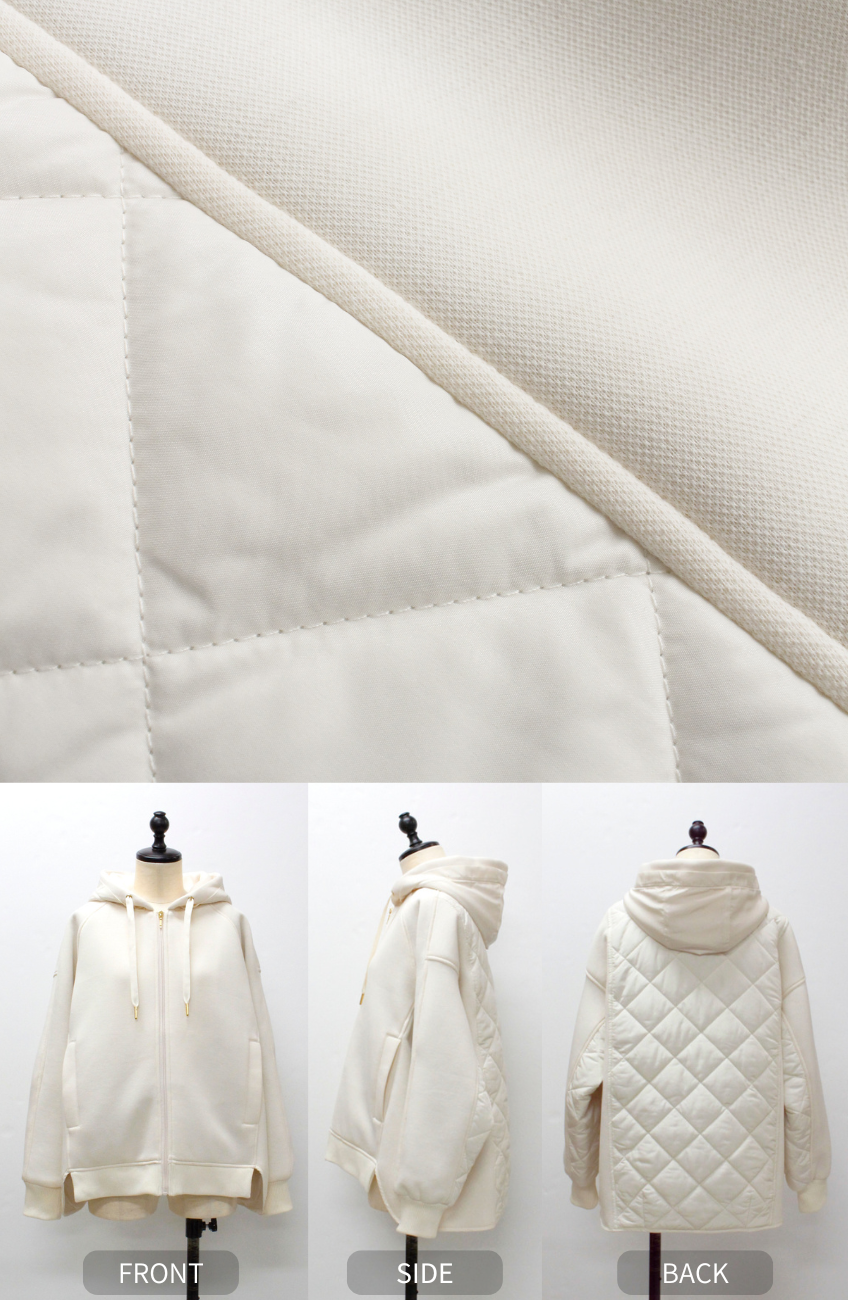 モスダンボール中綿切替フードジャケット