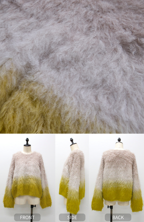 ウールブラッシュグラデーションプルオーバー