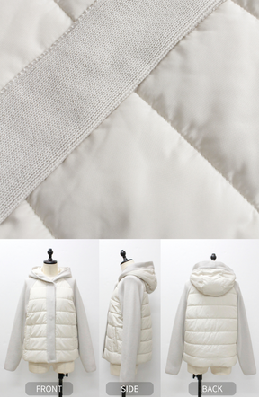 中綿×ニット切替ジャケット