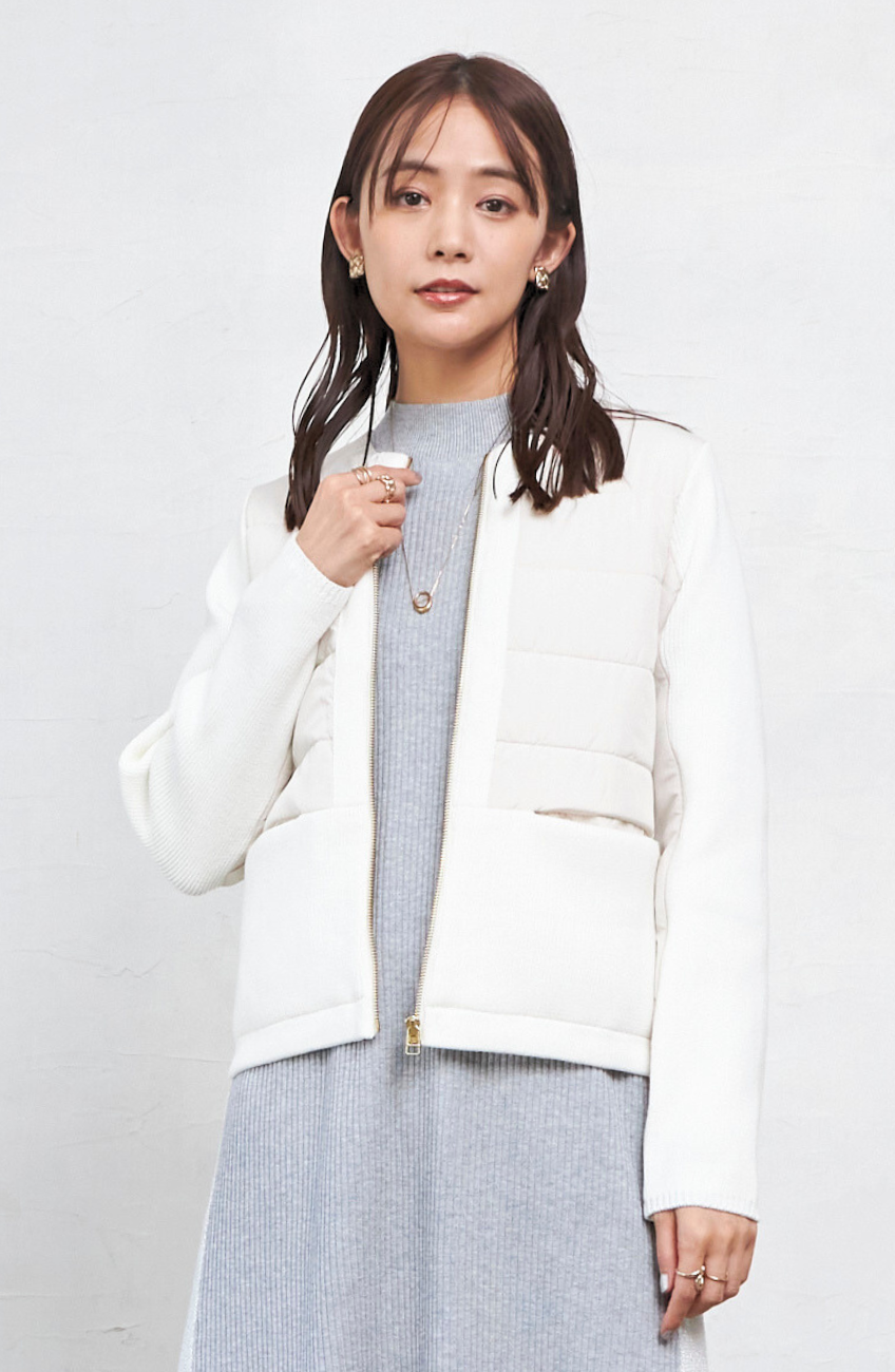 RACHEL COMEY/ ノーカラージャケット 中綿×ニット切替ノーカラージャケット|FURRY、REYELL公式通販