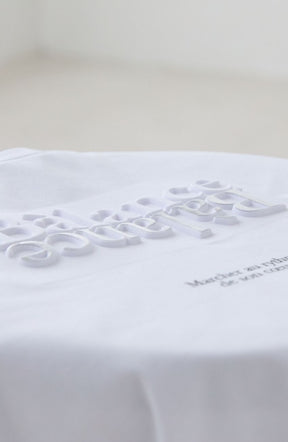 [コーデSET] ドライコットンエンボス×箔ロゴTシャツ＋ドライエステルライン切替パンツ