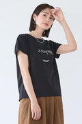[高機能] ドライコットンエンボス×箔ロゴTシャツ