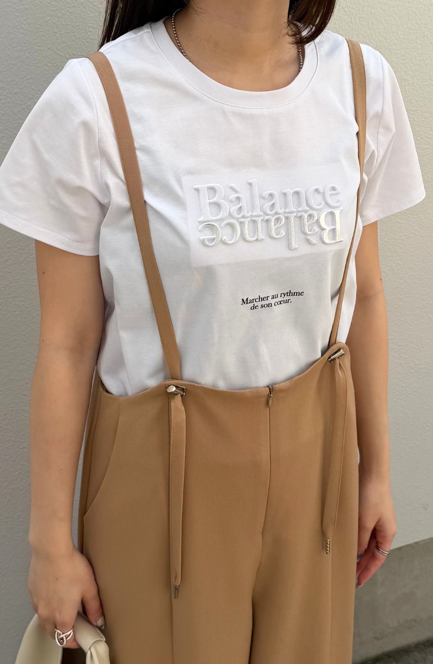 ドライコットンエンボス×箔ロゴTシャツ