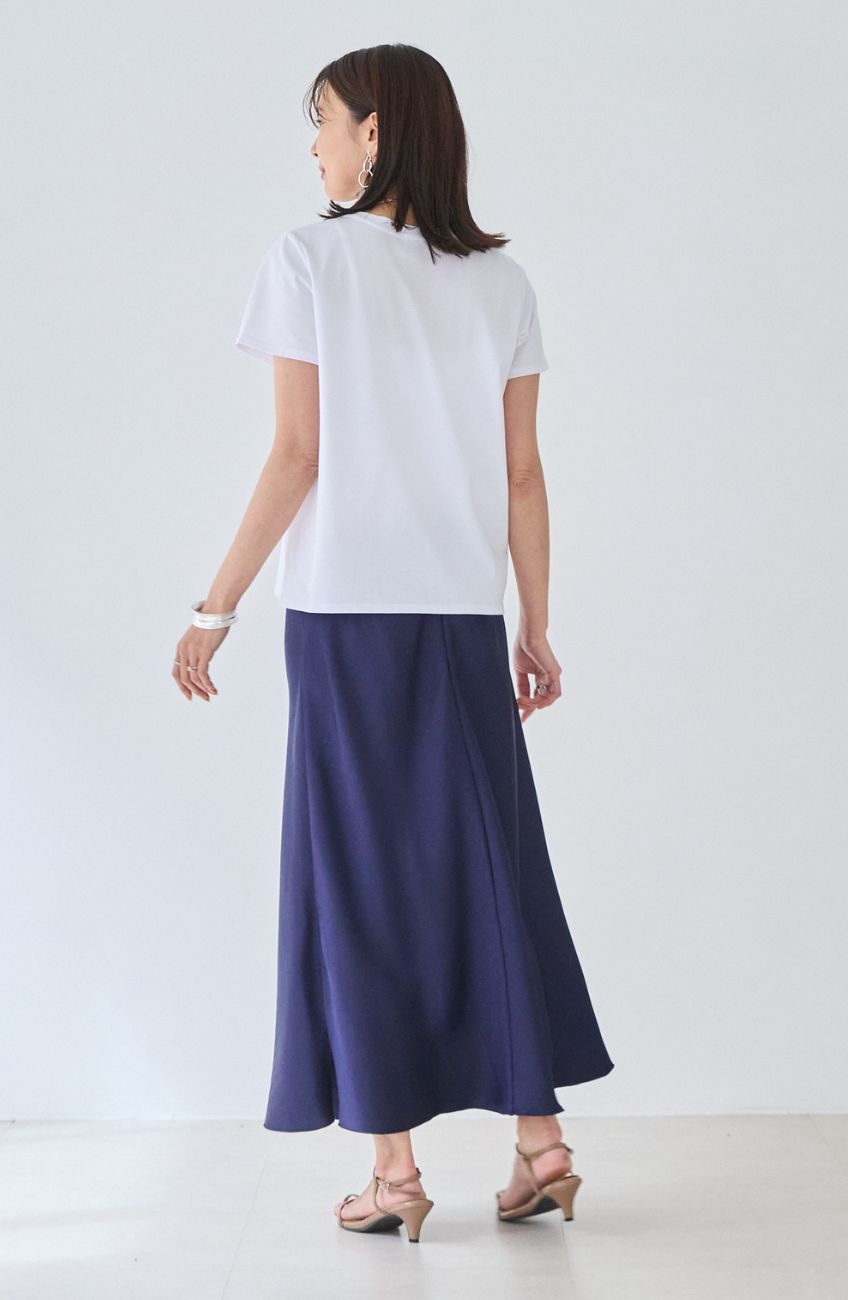 ドライコットンエンボス×箔ロゴTシャツ